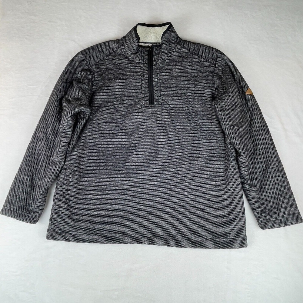 Orvis Sweatshirt Mens XL Gray Sherpa Lined Classic Fit Long Sleeve Quarter Zip